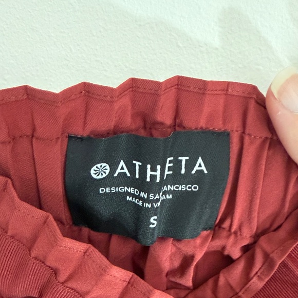 Athleta Red Pleated Midi Skirt - Picture 5 of 6